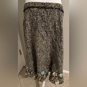 Requirements Black and White Geometric Maxi Skirt